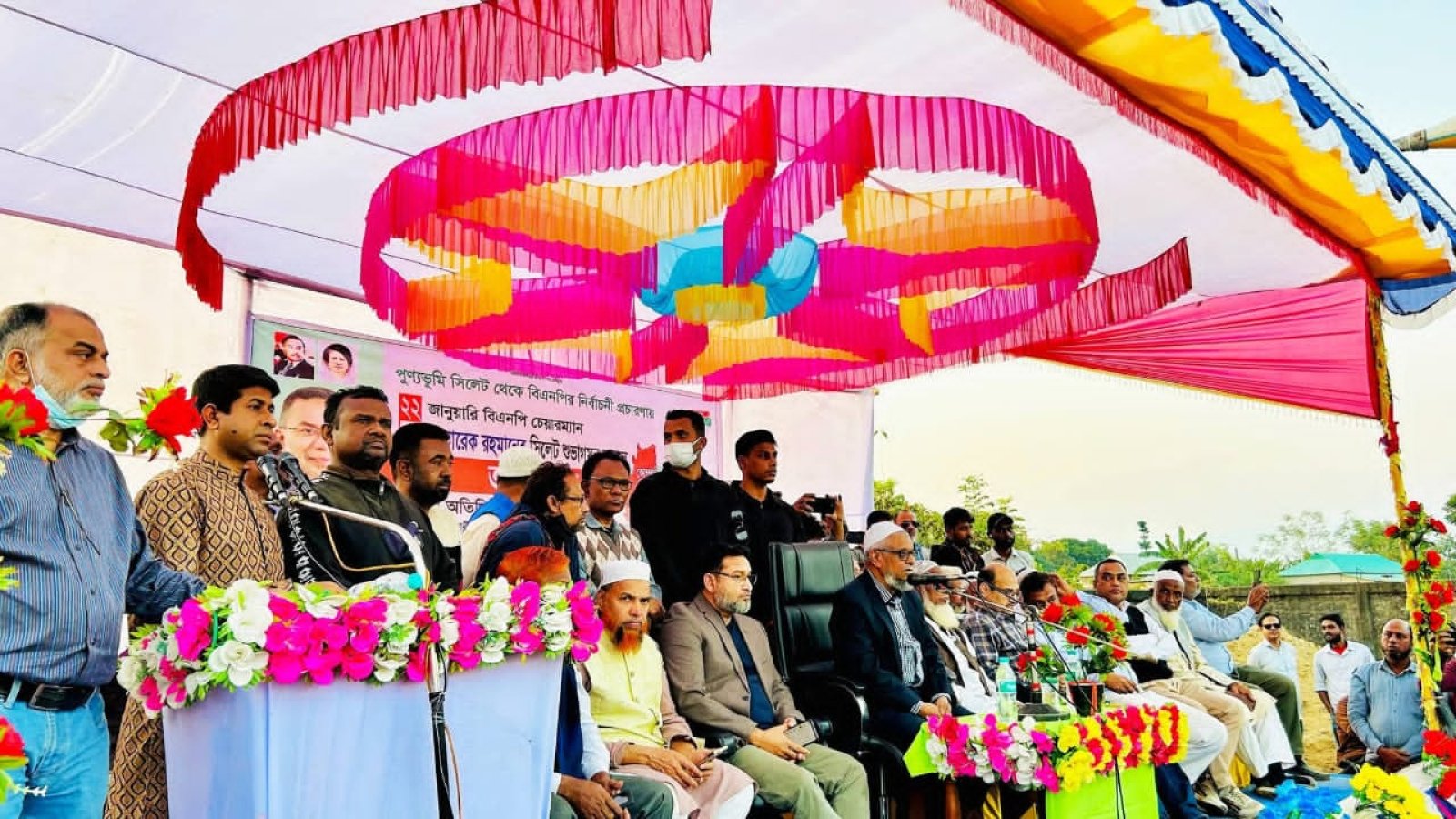 বিএনপির চেয়ারম্যান সিলেটে আগমনে কোম্পানীগঞ্জে প্রস্তুতি ও দিনব্যাপী আরিফুল হক চৌধুরীর প্রচারণা