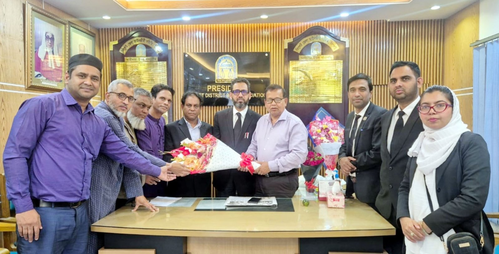 সিলেট জেলা আইনজীবী সমিতির নবনির্বাচিত  নেতৃবৃন্দকে ইমদাদ হোসেন চৌধুরীর অভিনন্দন
