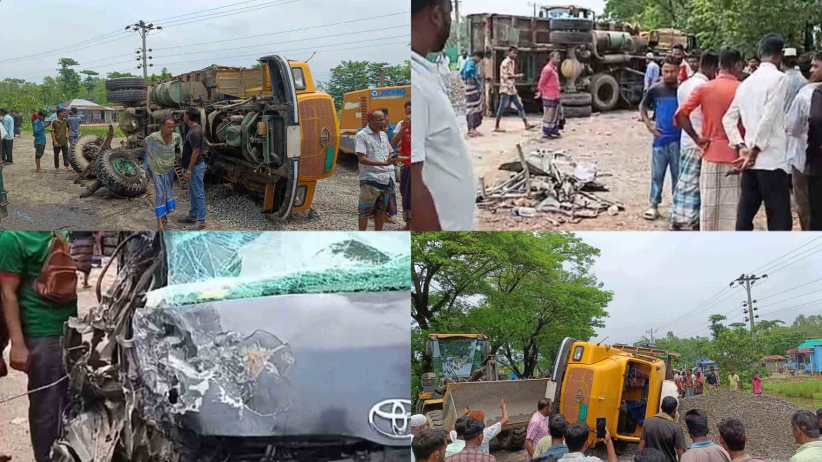 সিলেট-তামাবিল মহাসড়কে ভয়াবহ দুর্ঘটনা: চালকের হাত বিচ্ছিন্ন, আহত আরও ২