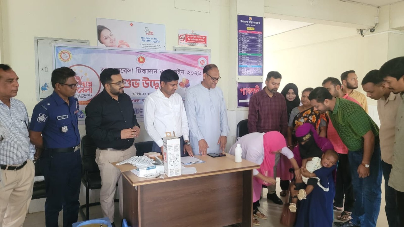 শান্তিগঞ্জে এমআর টিকাদান কর্মসূচি উদ্বোধন, আওতায় আসবে ২১,৬৯৯ শিশু