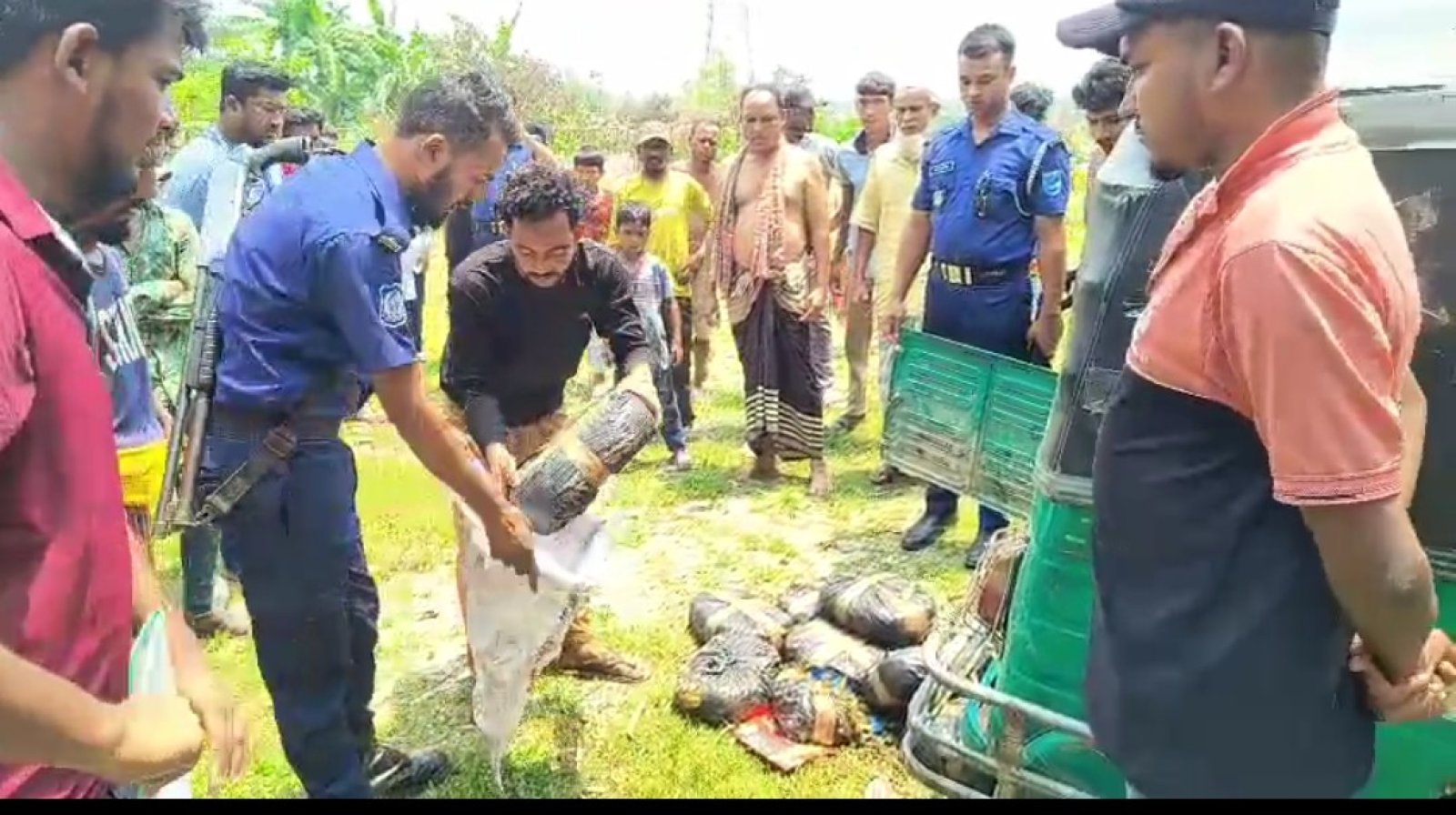 ভৈরবে চলন্ত সিএনজিতে আগুন, নেভানোর পর মিলল ১৯ কেজি গাঁজা