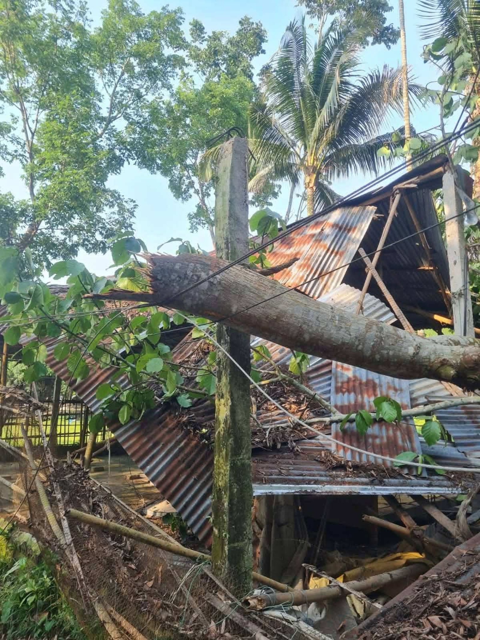 ঝড়ের তাণ্ডবে ওসমানীনগরে ৩২ ঘণ্টা বিদ্যুৎহীনতা, চরম ভোগান্তিতে জনজীবন