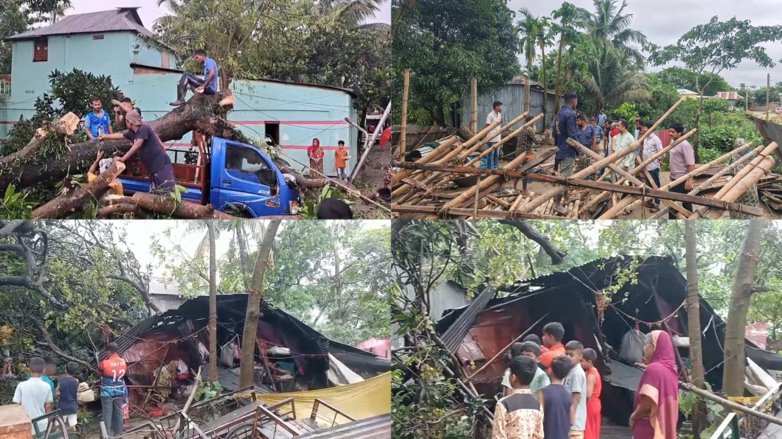 কালবৈশাখীর তাণ্ডবে দিরাই লন্ডভন্ড, বিদ্যুৎ বিচ্ছিন্ন হয়ে জনদুর্ভোগ