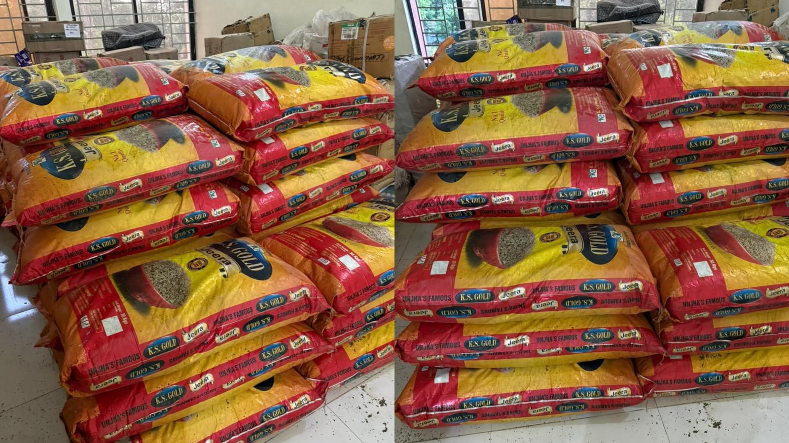 সিলেট-তামাবিল মহাসড়কে পুলিশের ধাওয়া, ট্রাকে মিলল ১২ লাখ টাকার ভারতীয় জিরা