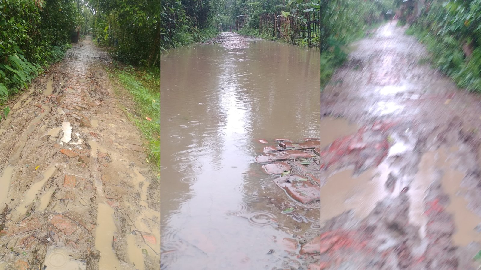 বর্ষায় জলাবদ্ধতা, শুকনোতে গর্ত—জকিগঞ্জে এক কিলোমিটার সড়কের দুর্ভোগে ৫ গ্রাম