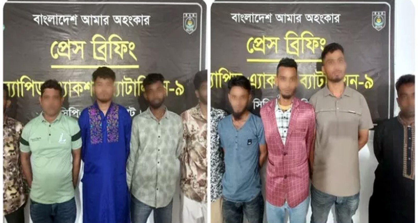 সিলেট জেলা স্টেডিয়াম ও হোটেলে র‍্যাবের অভিযান, ছিনতাই চক্রের ১০ সদস্য গ্রেপ্তার