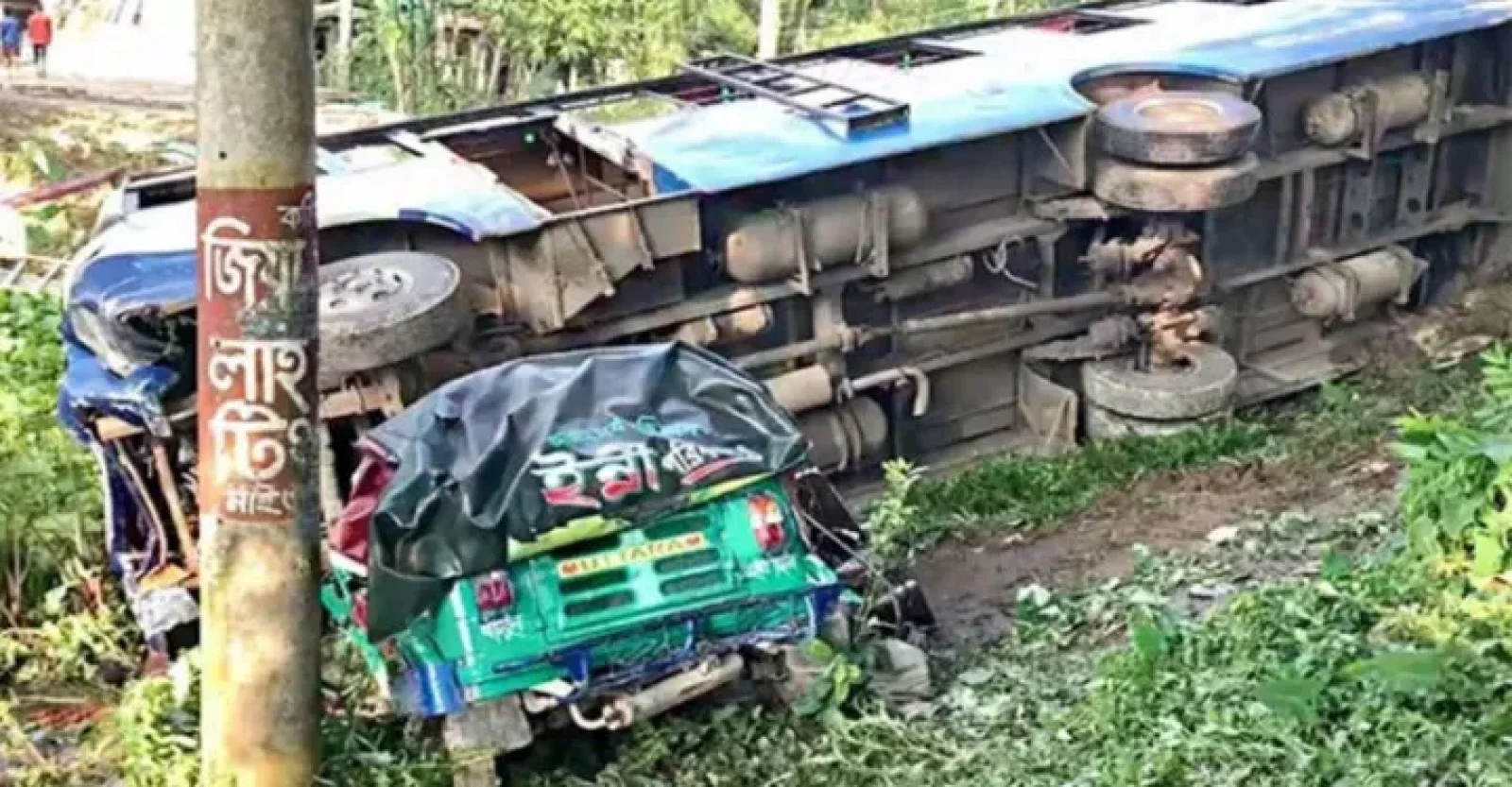 ছাতকে বাস–সিএনজির মুখোমুখি সংঘর্ষে নিহত ২,আহত  ৩
