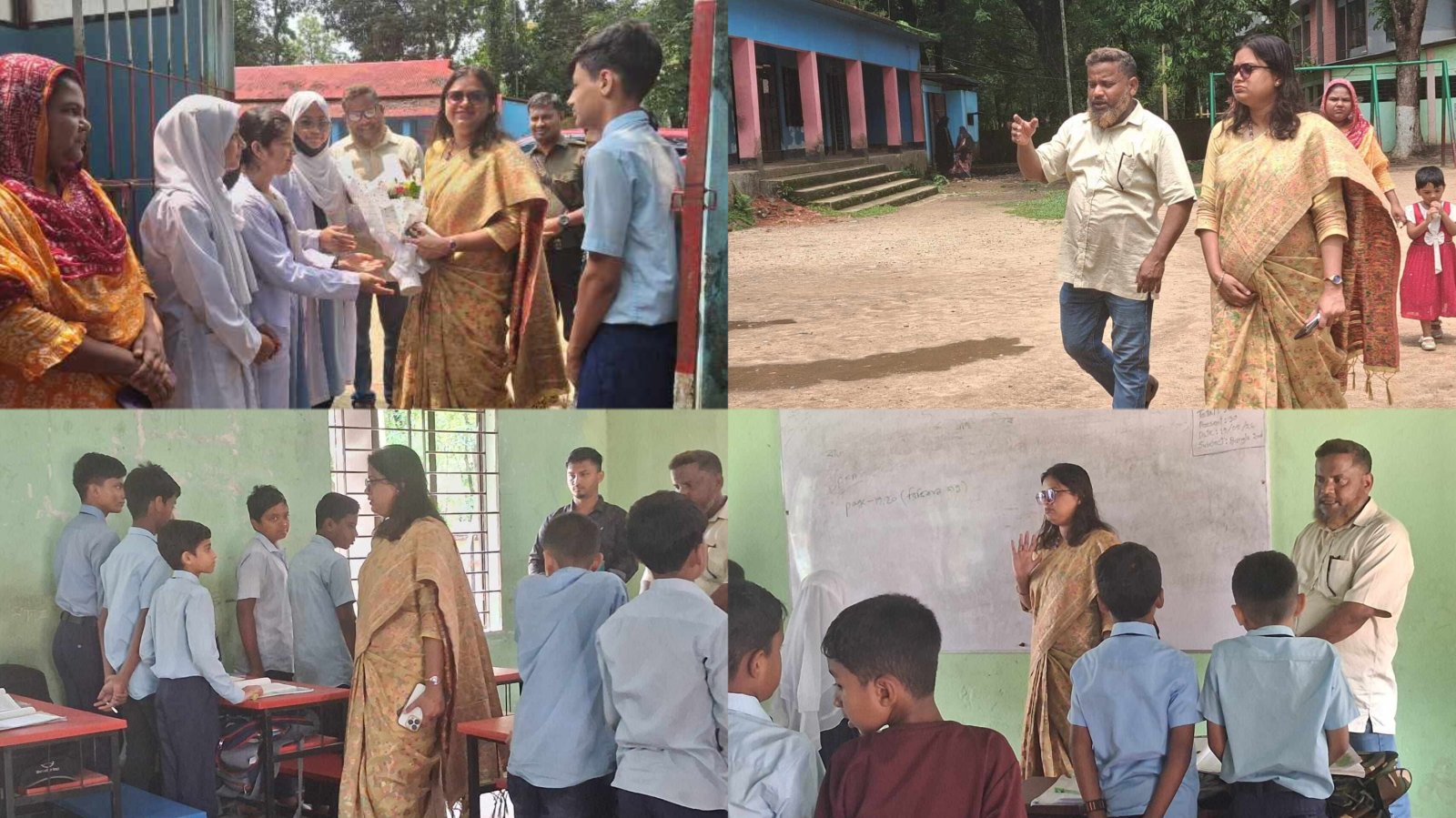 জৈন্তাপুর বিয়াম ডা: কুদরত উল্লাহ স্কুল পরিদর্শন করলেন নবাগত ইউএনও সুনন্দা রায়