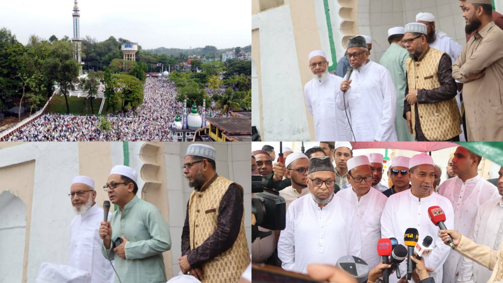 সিলেটের শাহী ঈদগাহে ঈদের প্রধান জামাত: দুই মন্ত্রীসহ সর্বস্তরের মানুষের অংশগ্রহণ