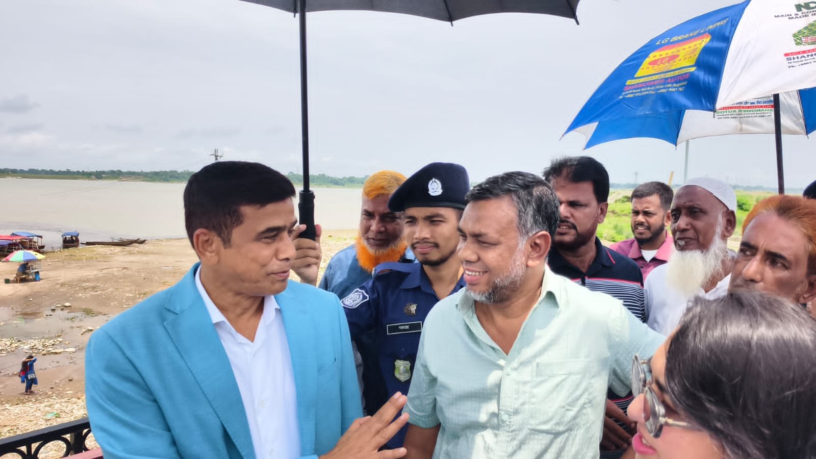 সাদাপাথরে পানিসম্পদ প্রতিমন্ত্রী ফরহাদ হোসেন আজাদ, পরিদর্শন করলেন ধলাই নদীর তীররক্ষা কাজ