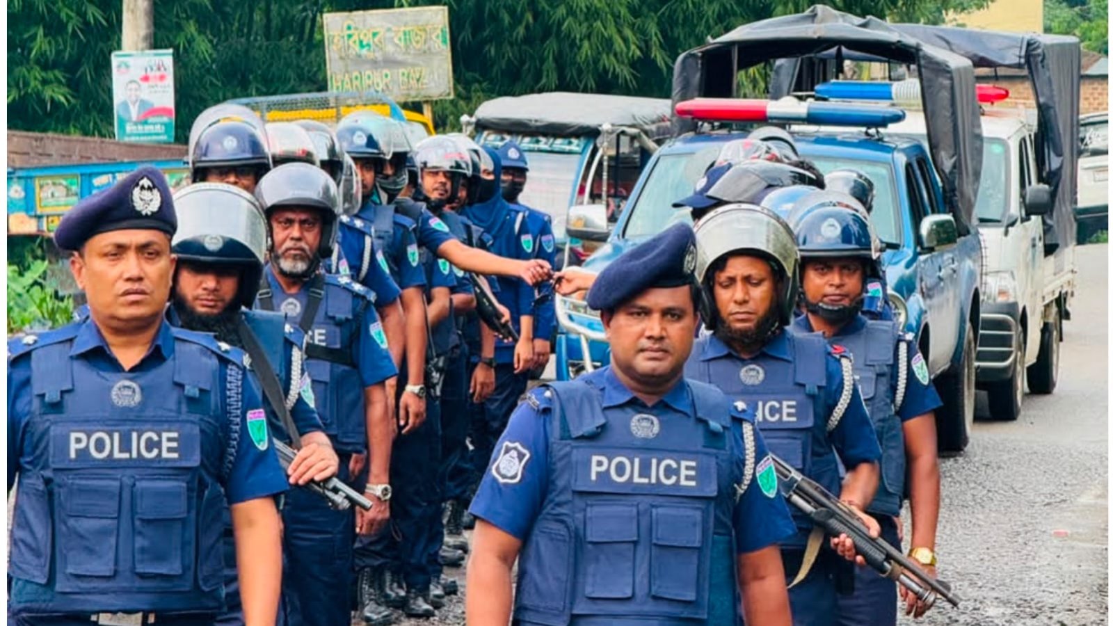 শান্তি-শৃঙ্খলা রক্ষায় জৈন্তাপুরে পুলিশের বিশেষ অভিযান