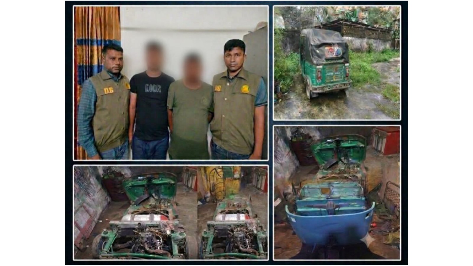 এসএমপির ডিবির অভিযানে ৫ চোরাই সিএনজি উদ্ধার, গ্রেফতার ২