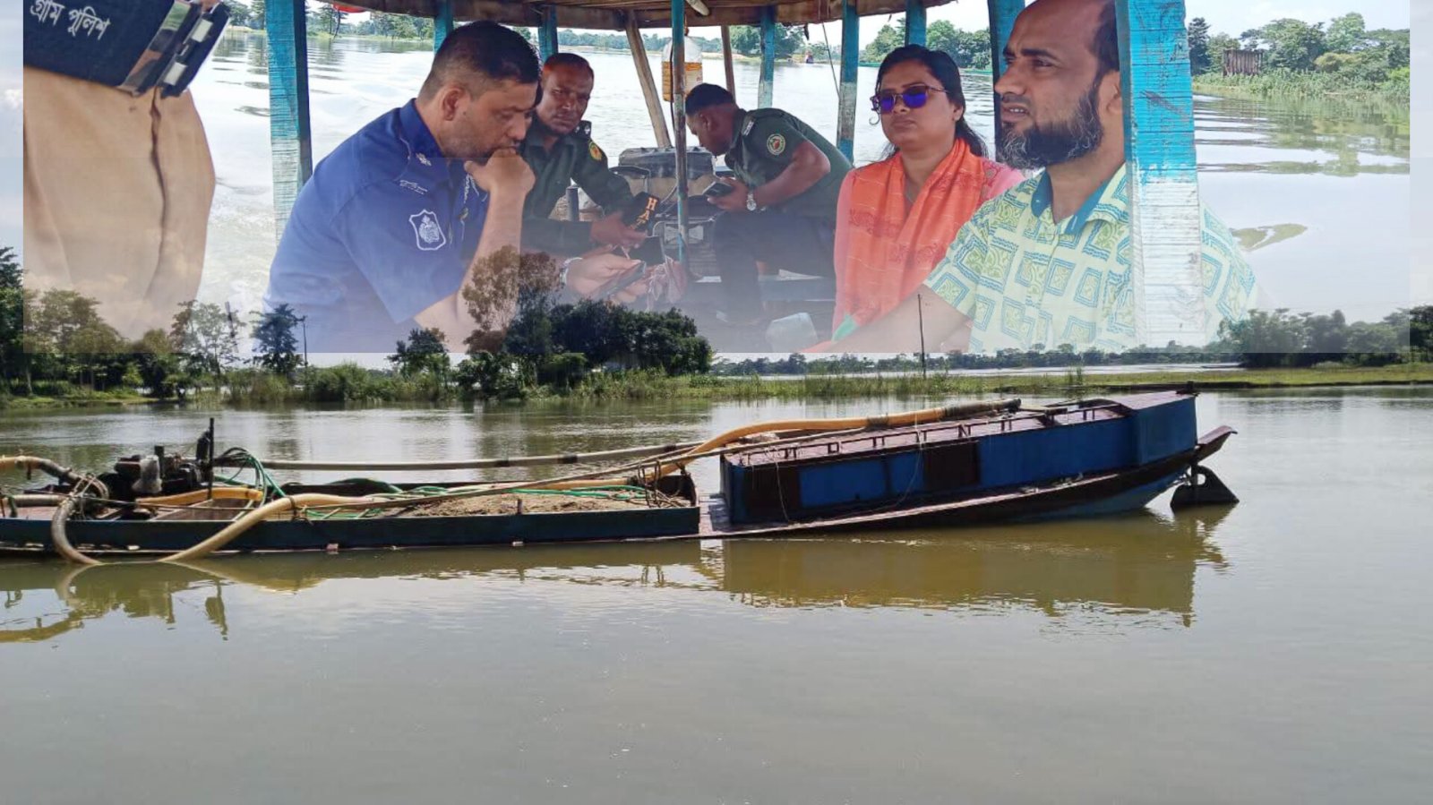 জৈন্তাপুরে অবৈধ বোমা মেশিনে বালু উত্তোলনের বিরুদ্ধে অভিযান, দুই নৌকার মালিককে ২ লাখ টাকা জরিমানা