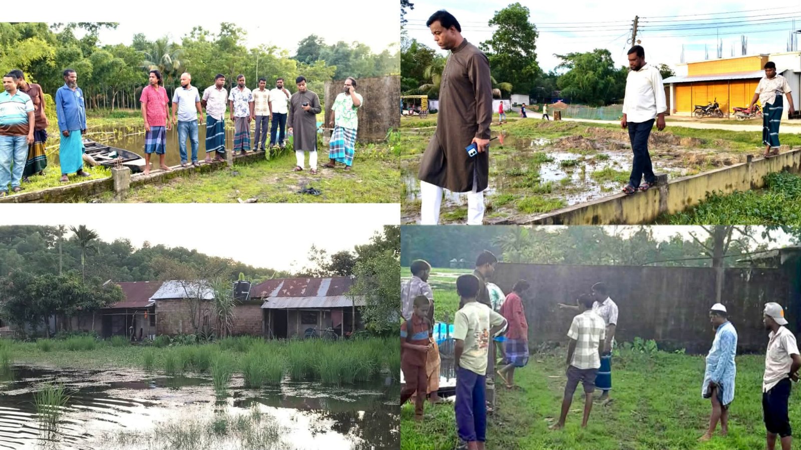 জৈন্তাপুরে পানি নিষ্কাশনের পথ বন্ধ, জলাবদ্ধতায় দুর্ভোগ: ইউএনওর নির্দেশে চেয়ারম্যানের সরেজমিন পরিদর্শন