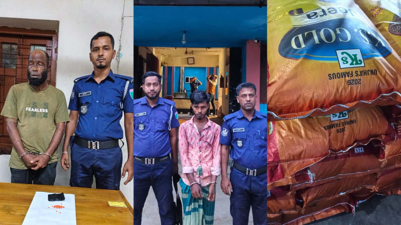 জৈন্তাপুরে পুলিশের পৃথক অভিযানে ৭৮০ কেজি ভারতীয় জিরা ও ৬৫ পিস ইয়াবা উদ্ধার, গ্রেপ্তার ২