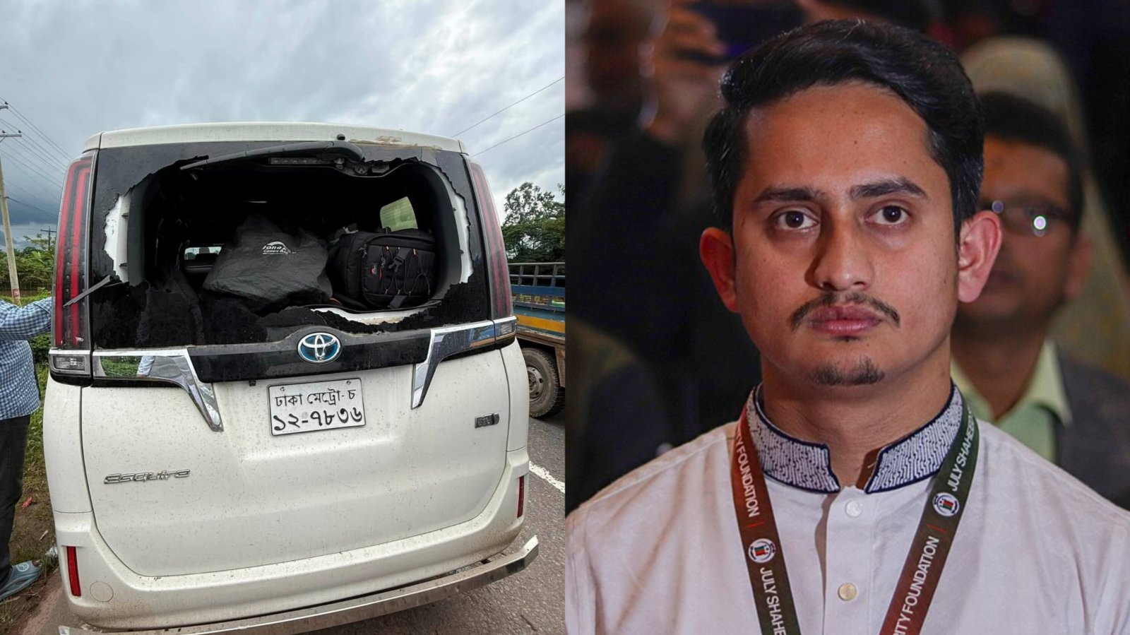 গোলাপগঞ্জে সারজিস আলমের গাড়িতে হামলা, ভাঙল পেছনের গ্লাস