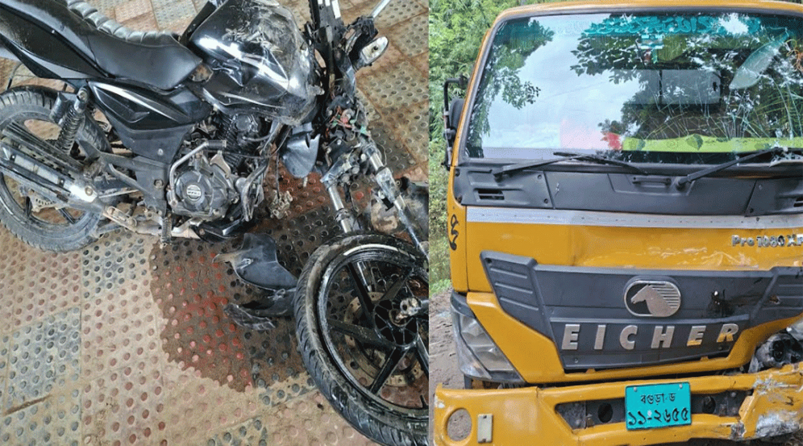 তামাবিল মহাসড়কে ট্রাকের ধাক্কায় মোটরসাইকেল আরোহী নিহত