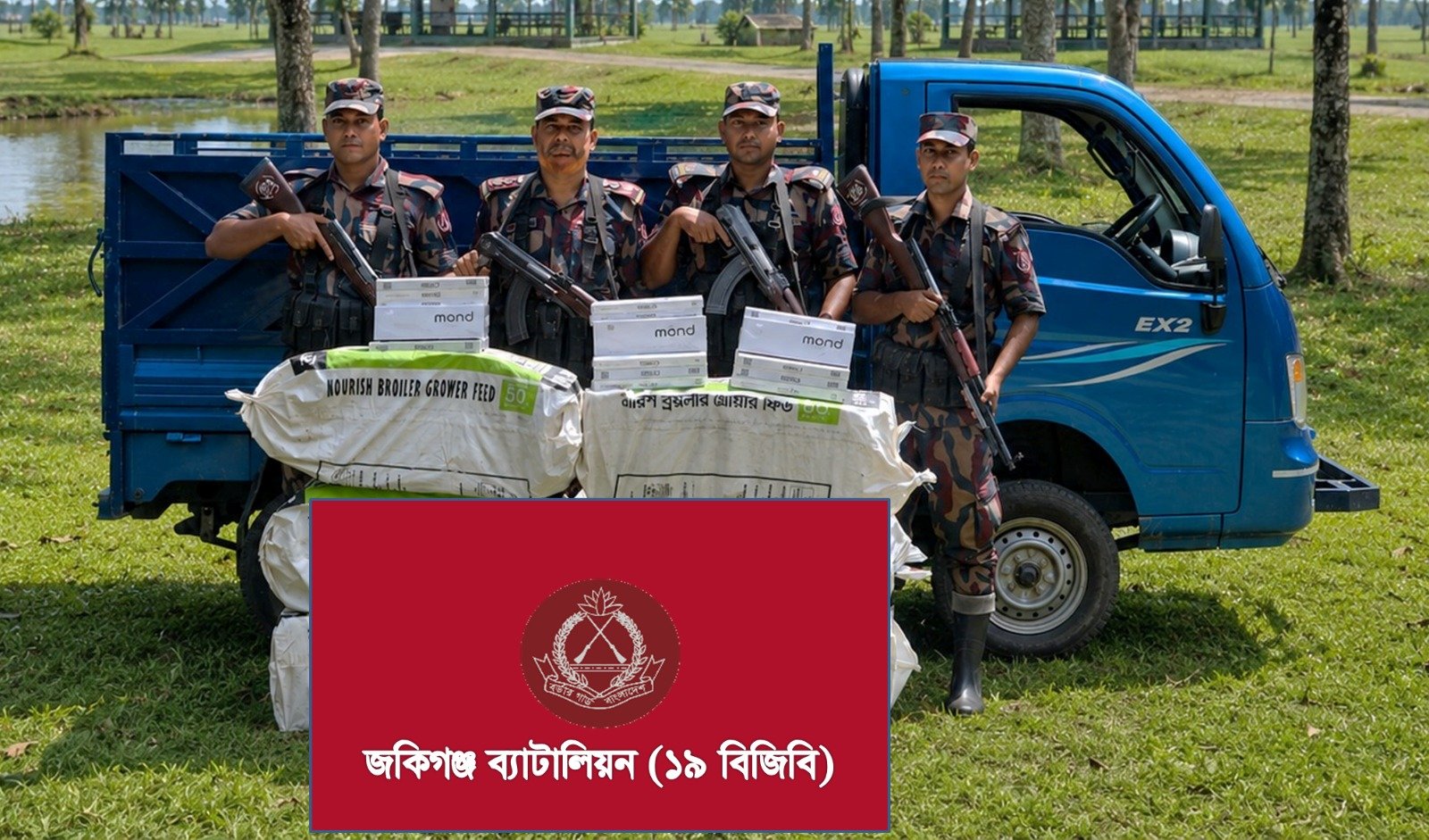 কানাইঘাট-জৈন্তাপুর সীমান্তে বিজিবির অভিযানে ৫৬ লাখ টাকার চোরাই পণ্য জব্দ