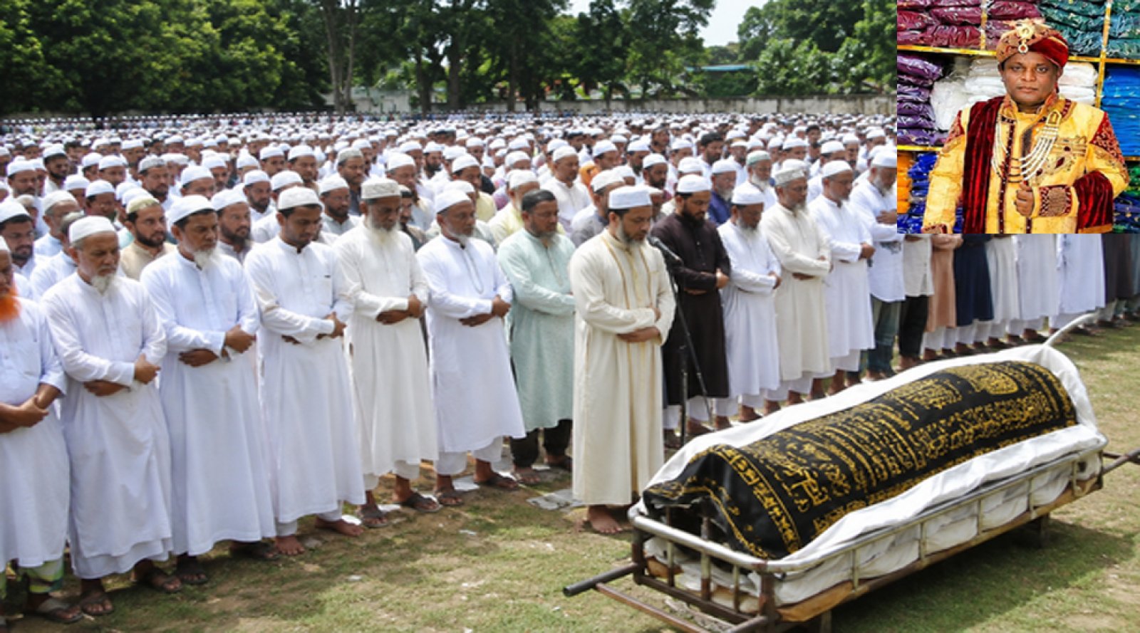 দুই ঘণ্টার ব্যবধানে বাবা-ছেলের মৃত্যু, একই ঈদগাহে জানাজা শেষে পাশাপাশি দাফন