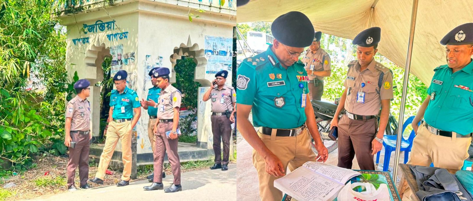বটেশ্বর পুলিশ চেকপোস্ট পরিদর্শনে এসএমপি কমিশনার, সদস্যদের দিলেন সতর্ক থাকার নির্দেশ
