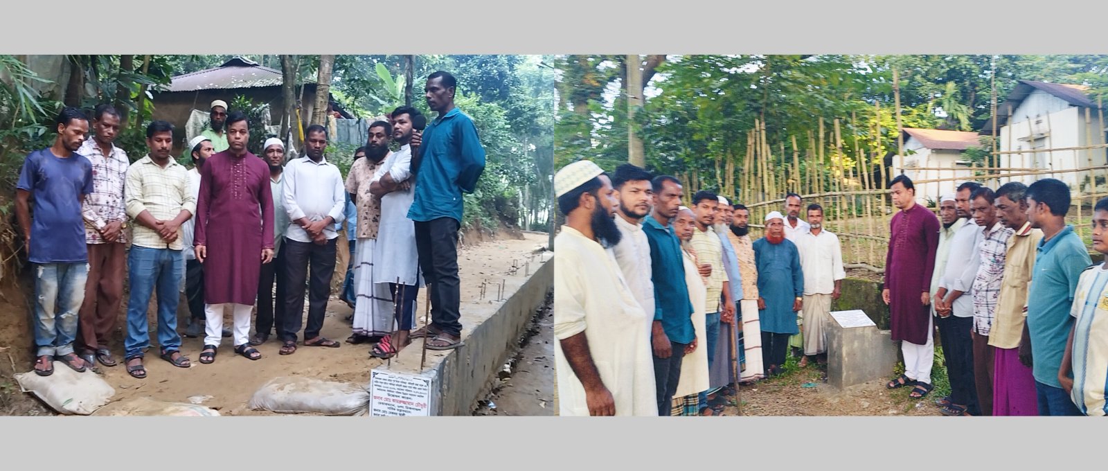 চিকনাগুলে গার্ড ওয়াল ও ইট সলিং সড়ক নির্মাণকাজের উদ্বোধন