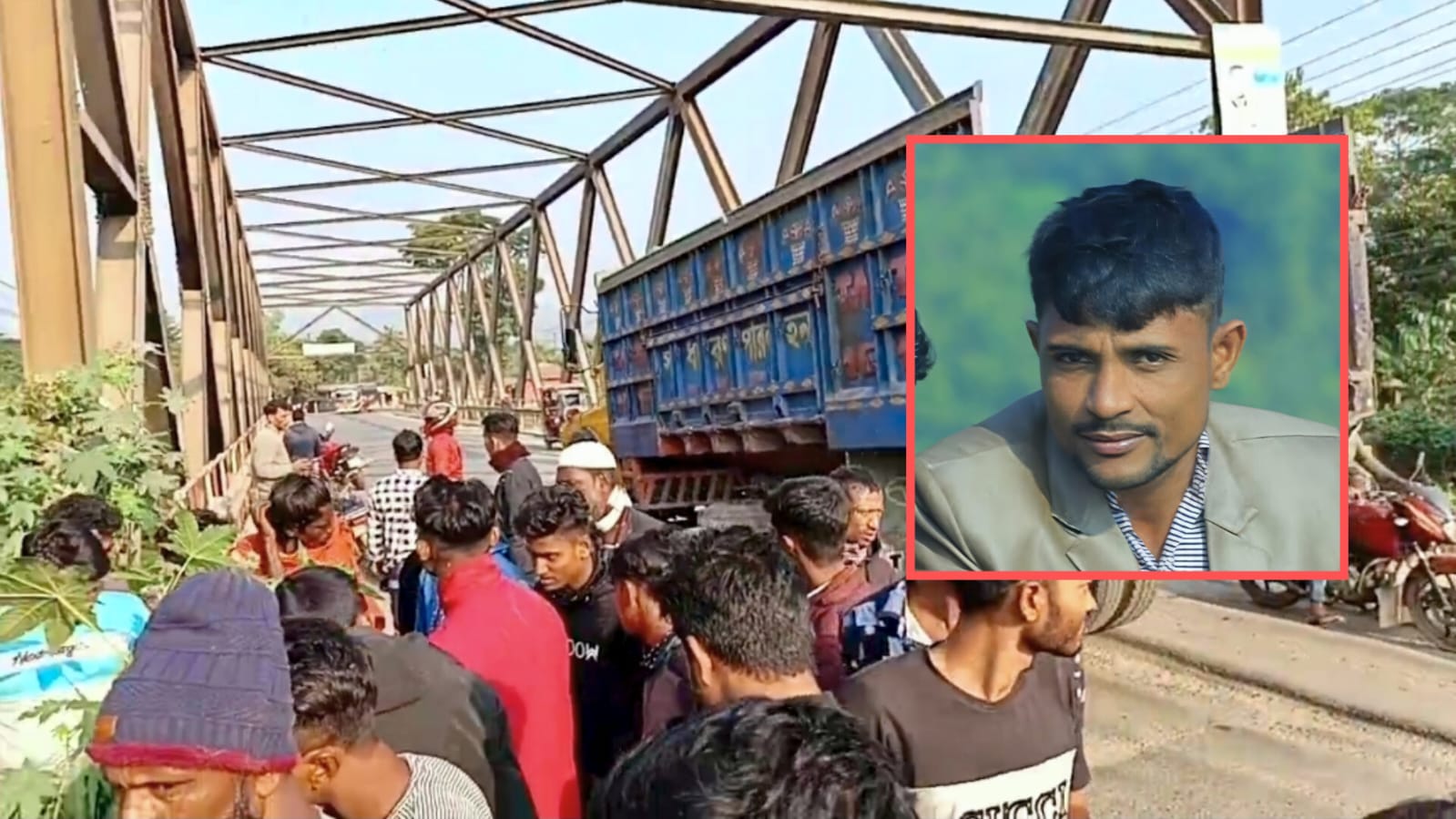তামাবিল মহাসড়কে সড়ক দুর্ঘটনায় প্রাণ গেল পরিবহন শ্রমিকের 