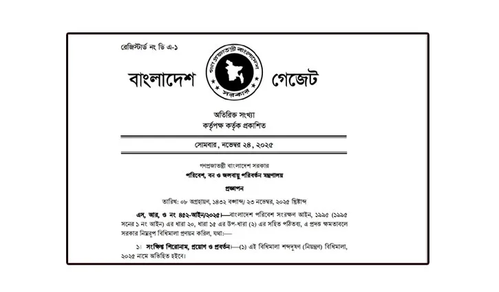 নতুন বিধানসহ শব্দদূষণ নিয়ন্ত্রণ বিধিমালা ২০২৫ জারি
