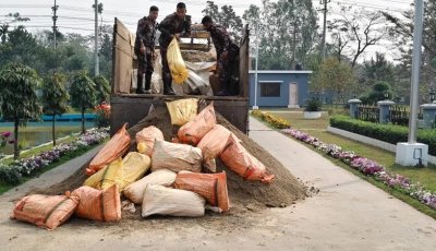 হবিগঞ্জে বালুভর্তি ট্রাক থেকে ৪০ লাখ টাকার ভারতীয় জিরা জব্দ