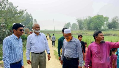 বানিয়াচংয়ের তারাসই খাল পরিদর্শনে  ডা. সাখাওয়াত হাসান জীবন এমপি