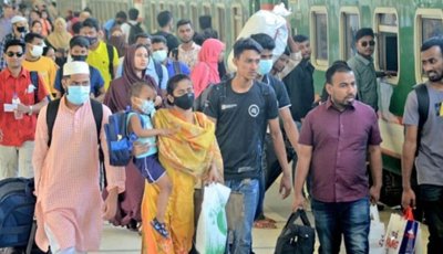 ছুটি মিলেছে সাত দিনের, নাড়ির টানে বাড়ি ফেরার ধুম