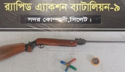 বাঁশঝাড় থেকে  গুলিসহ এয়ারগান ও শটগানের কার্তুজ উদ্ধার