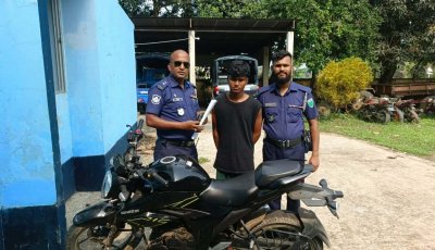 লাখাইয়ে প্রবাসীর বাড়ি থেকে মোটরসাইকেল চুরি, জনতার হাতে আটক এক চোর