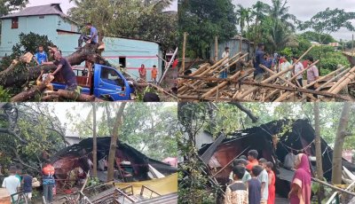 কালবৈশাখীর তাণ্ডবে দিরাই লন্ডভন্ড, বিদ্যুৎ বিচ্ছিন্ন হয়ে জনদুর্ভোগ