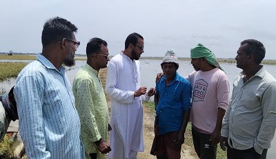 দিরাইয়ে ক্ষতিগ্রস্ত কৃষকদের পাশে কৃষক দল: ভরাম হাওর পরিদর্শনে নেতৃবৃন্দ