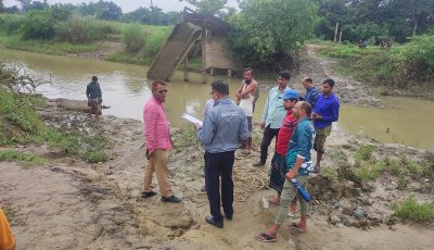 গোয়াইনঘাটে ঝুলন্ত ব্রিজসহ ৩ সেতু পরিদর্শন, দ্রুত সংস্কারের আশ্বাস বিএনপি নেতাদের