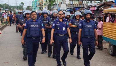 ঈদ-উল-আযহা সামনে রেখে কানাইঘাট থানা পুলিশের বিশেষ মবিলাইজেশন মহড়া অনুষ্ঠিত