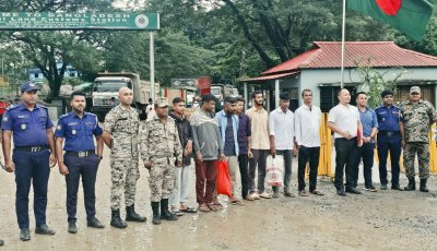 ভারতের কারাগারে সাজা শেষে তামাবিল হয়ে দেশে ফিরলেন ৭ বাংলাদেশি নাগরিক