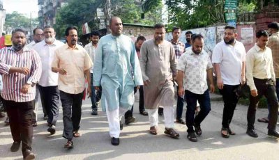 দরগাহ মহল্লার দর্শনদেউড়ি ও ঝরণারপাড় এলাকা  পরিদর্শনে সিসিকের প্রশাসক আব্দুল কাইয়ুম চৌধুরী