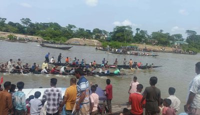 কোম্পানীগঞ্জে ঐতিহ্যবাহী নৌকা বাইচ: উৎসবমুখর আয়োজনে দর্শনার্থীদের ঢল