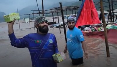 পাহাড়ি ঢলে তলিয়ে গেল সাদা পাথর, অনির্দিষ্টকালের জন্য পর্যটন স্পট বন্ধ