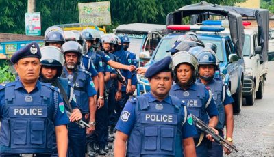 শান্তি-শৃঙ্খলা রক্ষায় জৈন্তাপুরে পুলিশের বিশেষ অভিযান