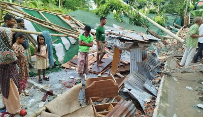 সিলেটে দেয়াল ধসে জাতীয় পুরস্কারপ্রাপ্ত সুগন্ধা নার্সারীর ১৫ লাখ টাকার ক্ষতি