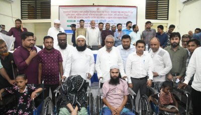 কৃষক থেকে প্রতিবন্ধী—এক মঞ্চে মানবিক সহায়তা, গোয়াইনঘাটে শ্রমমন্ত্রীর বার্তা