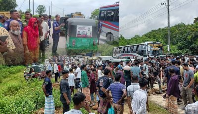 অবৈধ পাথরবোঝাই ট্রাক জব্দকে ঘিরে জৈন্তাপুরে সংঘাত, শ্রমিকদের সড়ক অবরোধ
