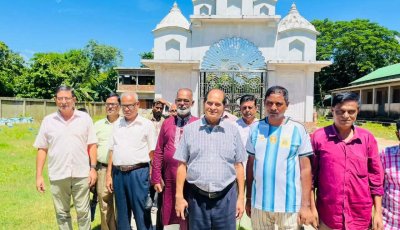 রামকৃষ্ণ সেবাশ্রম পরিদর্শনে আশরাফ উদ্দিন, ব্রিজ ও রাস্তা চান এলাকাবাসী