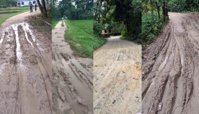 গোলাপগঞ্জের নিশ্চিন্ত গ্রামের সড়ক সংস্কার হয়নি বছরের পর বছর, ভোগান্তিতে হাজারো মানুষ