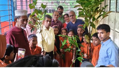 ব্র্যাক শিক্ষা কর্মসূচির উদ্যোগে জৈন্তাপুর উপজেলার প্রাথমিক বিদ্যালয়গুলোতে বৃক্ষরোপন কর্মসূচি