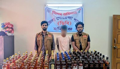 হবিগঞ্জে পিকআপভর্তি অবৈধ মদ জব্দ, গ্রেপ্তার ১