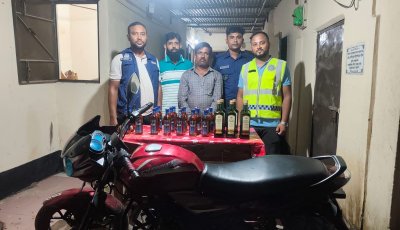 গোয়াইনঘাটে ভারতীয় মদসহ মাদক ব্যবসায়ী গ্রেপ্তার, ২৮ বোতল হুই