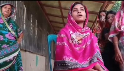 তাহিরপুরে প্রেমিকের বাড়িতে বিয়ের দাবিতে প্রেমিকার অনশন
